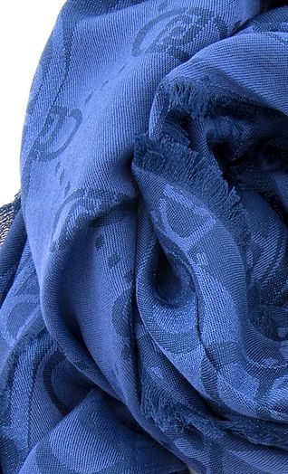 Donkerblauwe sjaal met glitter in draad Lui Jo 