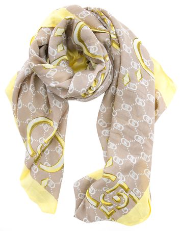 Beige sjaal met merklogo Liu Jo