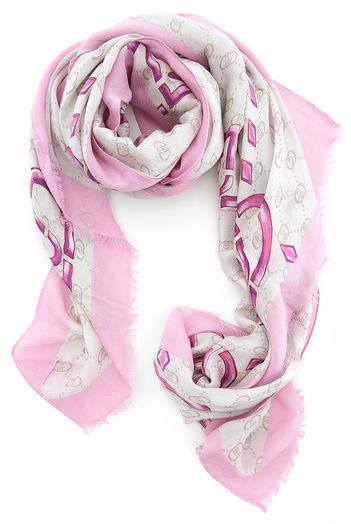 Roze sjaal met merklogo Liu Jo 