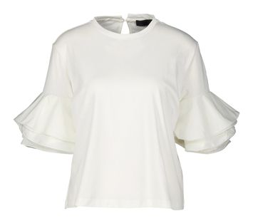 Witte t-shirt met pofmouwen Liu Jo