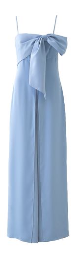 Lichtblauwe bustier jumpsuit met strik Liu Jo