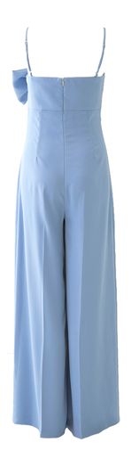 Lichtblauwe bustier jumpsuit met strik Liu Jo