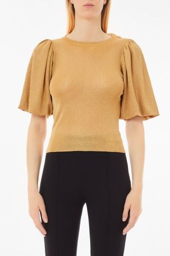 Gouden pull met pofmouw Liu Jo 