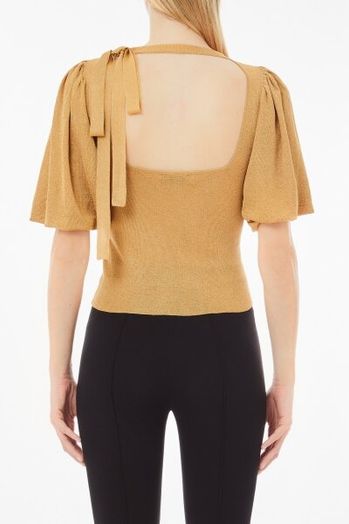 Gouden pull met pofmouw Liu Jo 