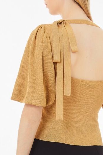 Gouden pull met pofmouw Liu Jo 