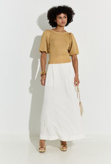 Gouden pull met pofmouw Liu Jo 
