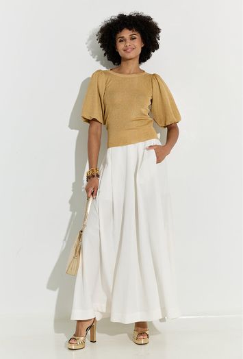Gouden pull met pofmouw Liu Jo 