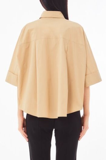 Beige katoenen oversized hemdbloes Liu Jo 