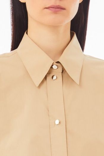 Beige katoenen oversized hemdbloes Liu Jo 