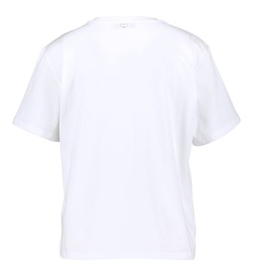 Witte katoenen t-shirt met strass Liu Jo