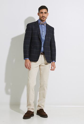 Licht beige geklede broek Magnus Zilton
