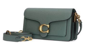 Beige met groene handtas Coach 