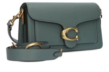 Beige met groene handtas Coach 