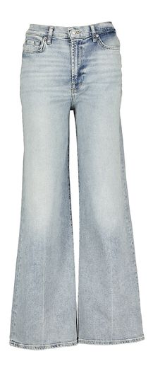 Licht blauwe wide fit met hoge taille For All Mankind