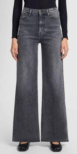 Donkergrijze wide leg fit met hoge taille For All Mankind