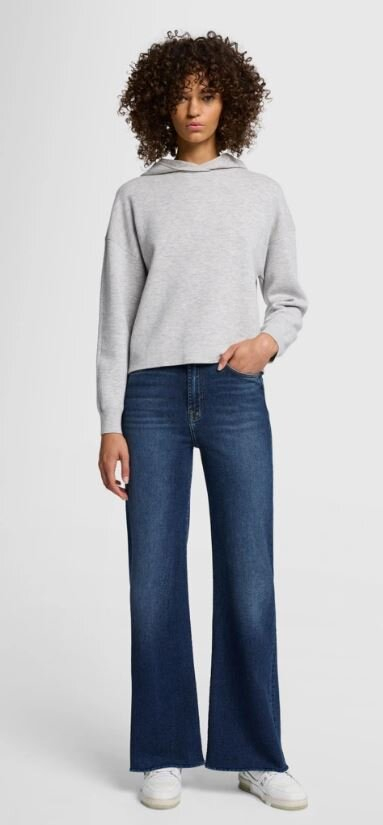 Donkerblauwe loose fit jeans met hoge taille For All Mankind