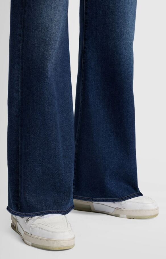 Donkerblauwe loose fit jeans met hoge taille For All Mankind