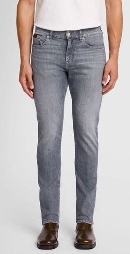 Grijze slim fit jeans For All Mankind