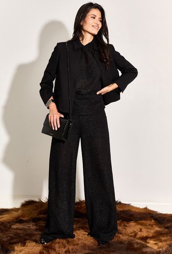 Zwarte blazer met knopen Leslie Her