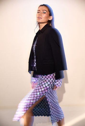 Zwarte blazer met knopen Leslie Her