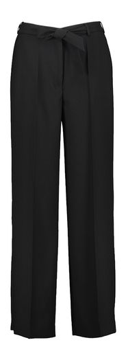 Zwarte soepelvallende broek met lint Lowie Her