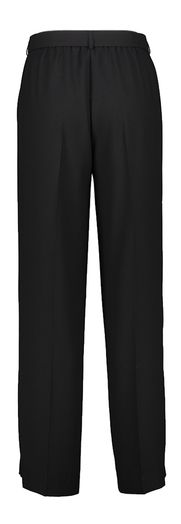 Zwarte soepelvallende broek met lint Lowie Her