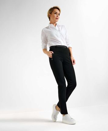 Zwarte aangename broek in leggingstof Brax