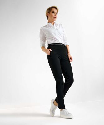 Zwarte aangename broek in leggingstof Brax