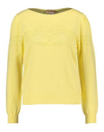 Gele trui met boothals Twinset