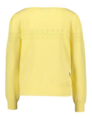 Gele trui met boothals Twinset