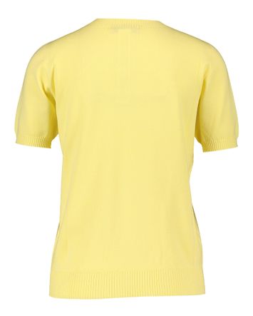 Gele trui met gehaakt merklogo Twinset