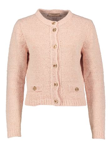 Roze gehaakte gilet met knopen Twinset