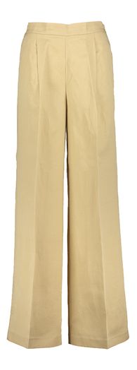 Beige wijde broek met bandplooi Twinset 