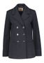 Donkerblauwe geklede blazer met detailknopen Twinset