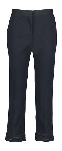 Donkerblauwe geklede broek met detail onderaan Twinset