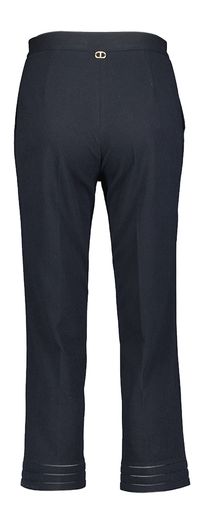 Donkerblauwe geklede broek met detail onderaan Twinset
