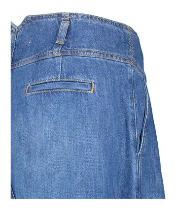 Blauwe wijde jeans met bandplooi Twinset