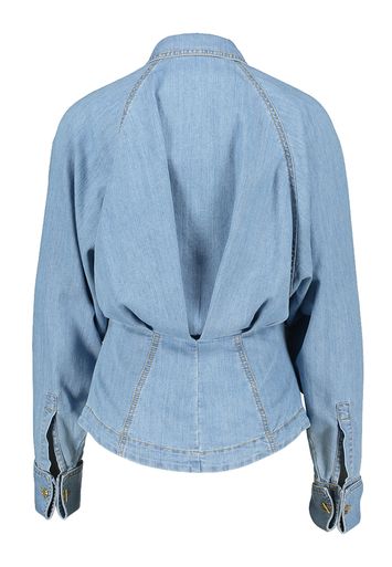Jeansblauwe bloes Elisabetta Franchi 