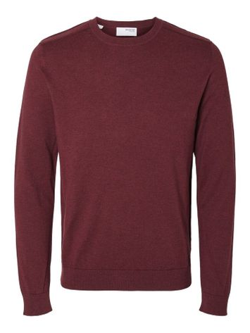 Bordeaux trui met ronde hals Selected Hommes 