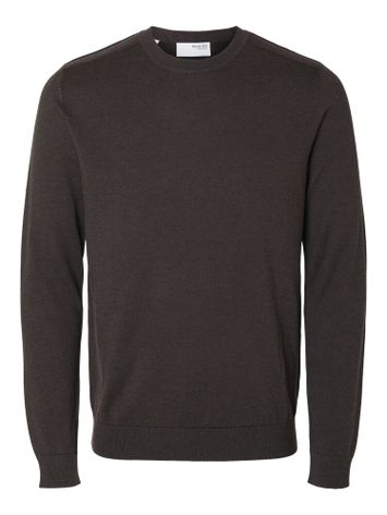 Bruine trui met ronde hals Selected Hommes