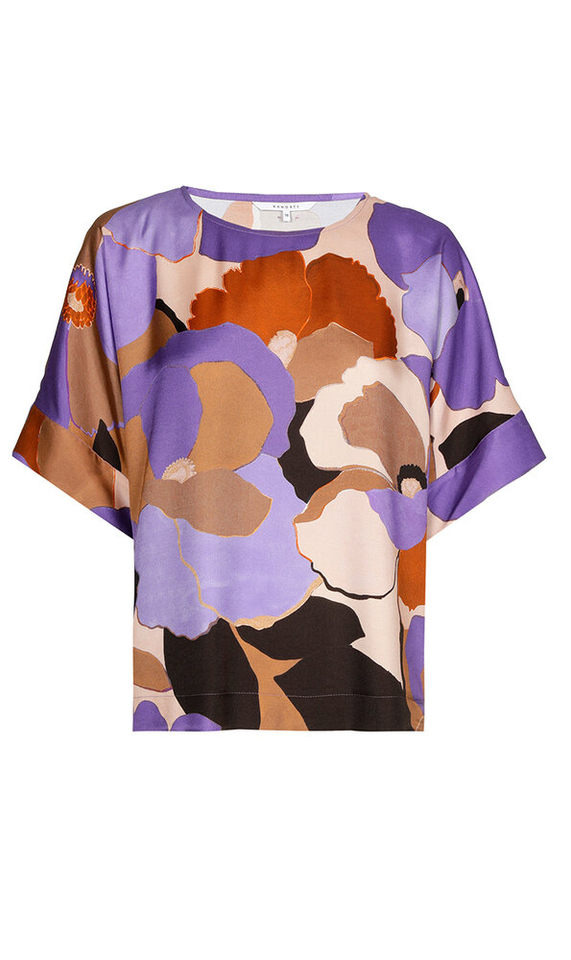 Multicolor blouse in print met korte mouwen Holama Xandres