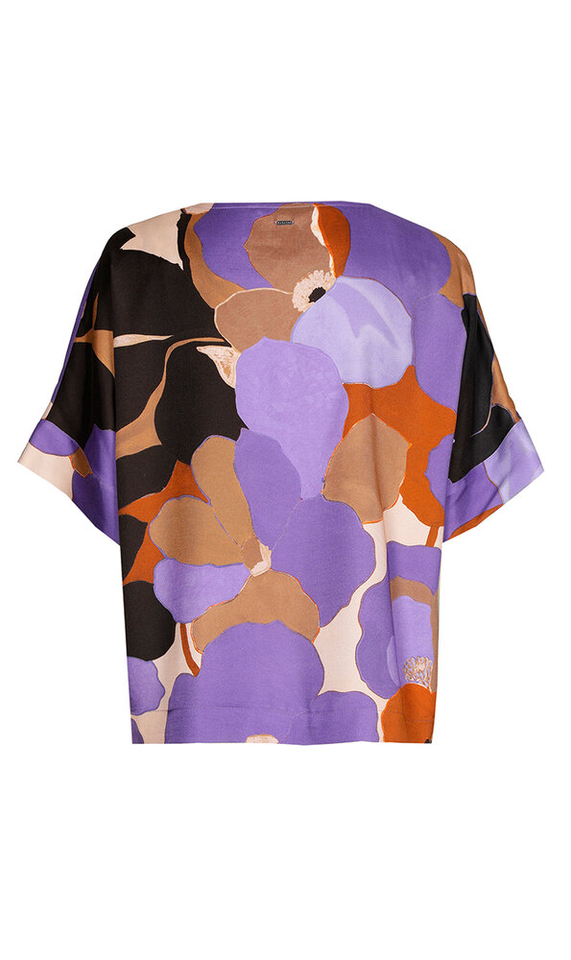 Multicolor blouse in print met korte mouwen Holama Xandres