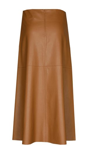 Camel kleurige lederlook rok Ranie Xandres