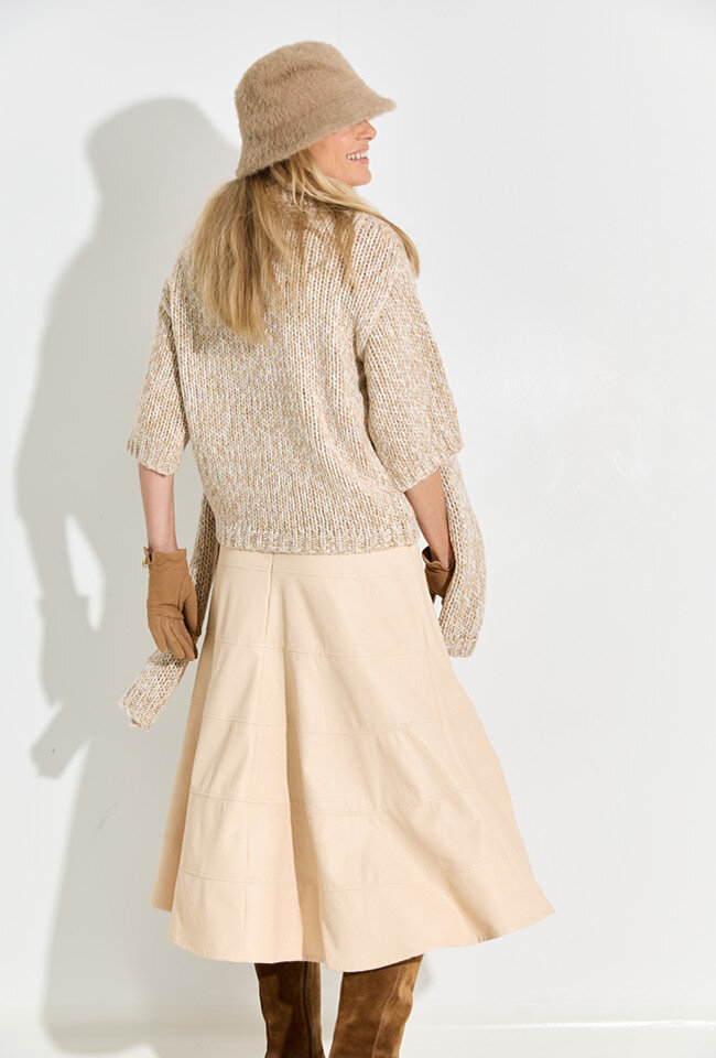 Beige gebreide trui Bernisse Xandres