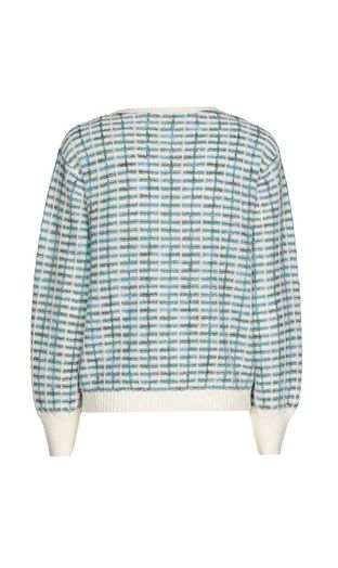 Witte trui met groene print Annicq Xandres