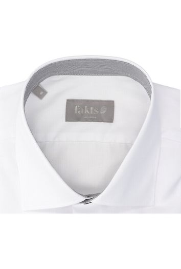 Wit katoenen gekleed hemd regular fit met extra lange mouwen Ela Fakts