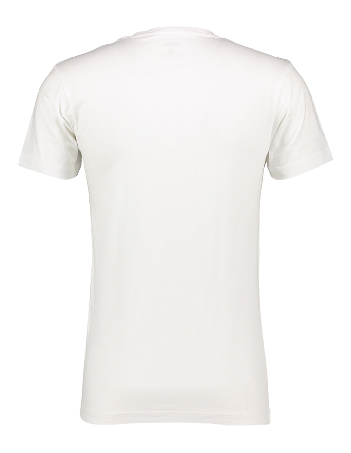 Witte t-shirt met ronde hals en korte mouwen Fakts 