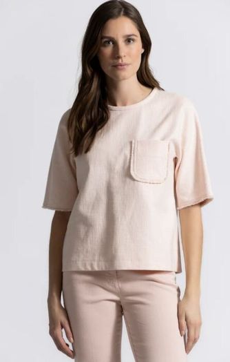 Roze dikkere bloes met structuur Honey Gigue