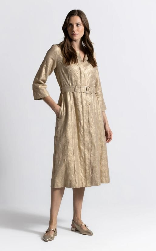 Lange goudkleurige feestelijke jurk Kozy Gigue