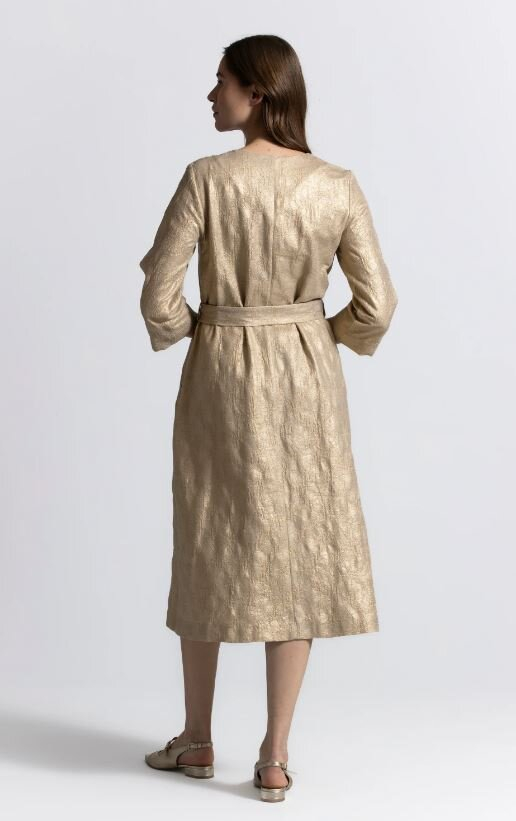 Lange goudkleurige feestelijke jurk Kozy Gigue